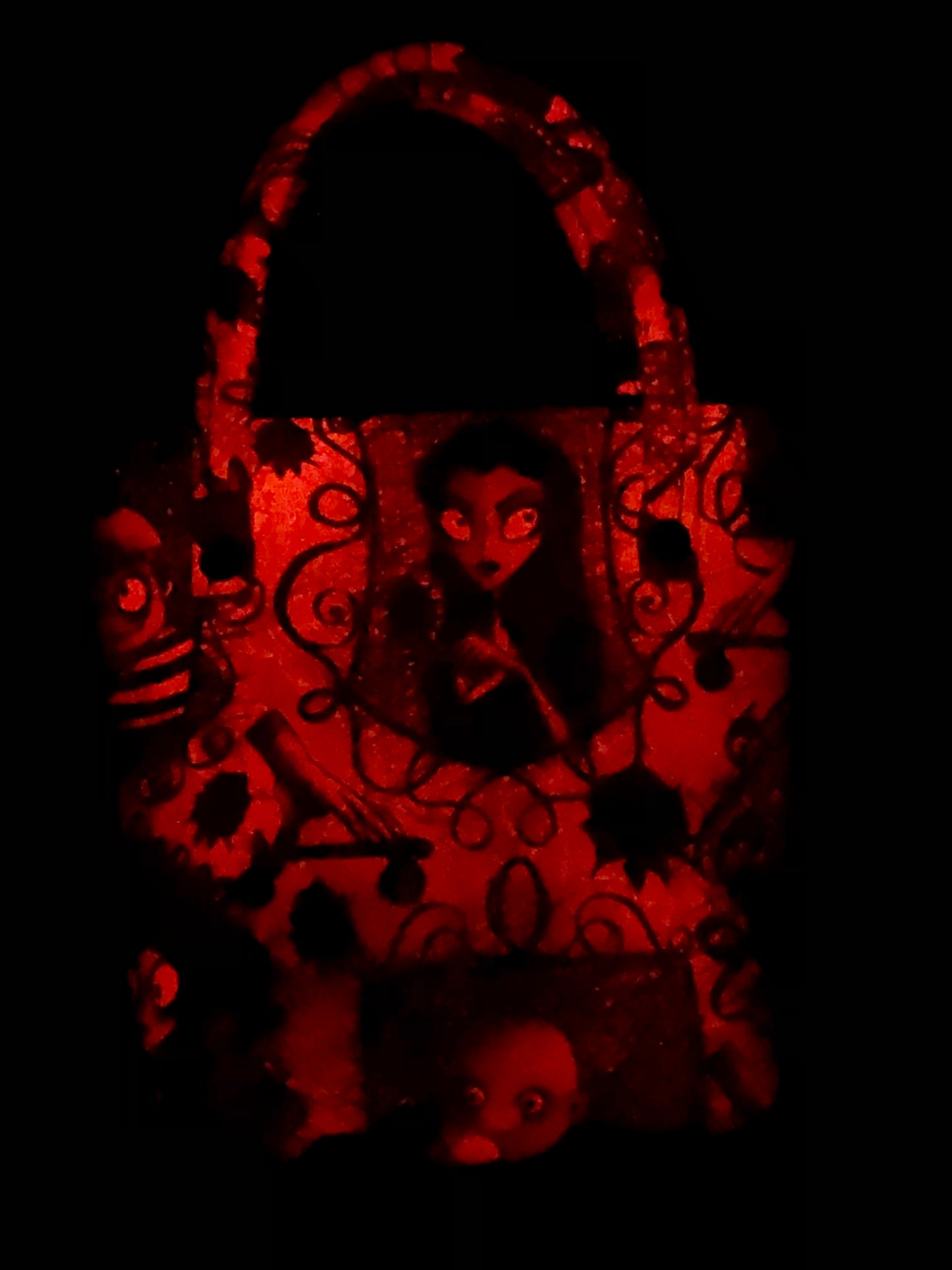 Pocket Tote Bag UV Glow “Kooky Family”